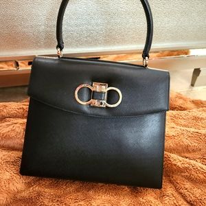 Salvatore Ferragamo Saffiano Leather Top Handle